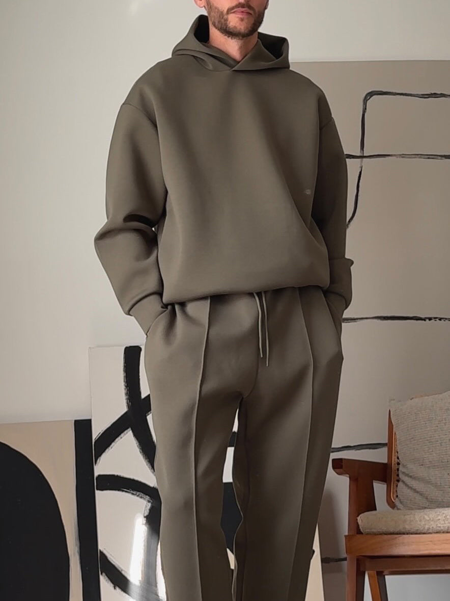 Set de hanorac casual cu glugă și pantaloni cu talie elastică pentru bărbați