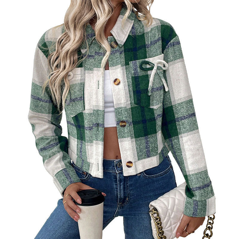 Cardigan Vintage Woolen Bow Coat For Women